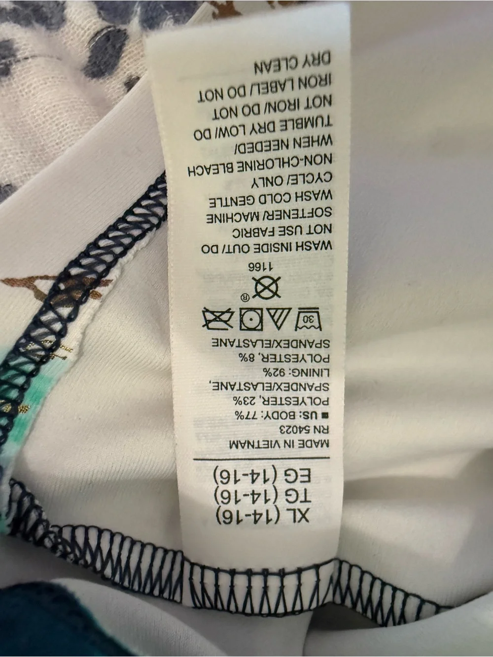 Old Navy Active Girl’s  Teal Marble Print Crop Tank